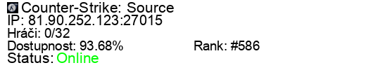 Server status banner