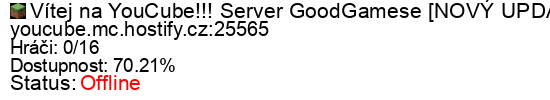 Server status banner