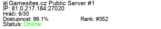 Server status banner