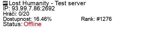 Server status banner