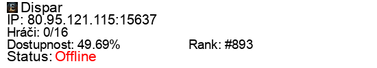 Server status banner