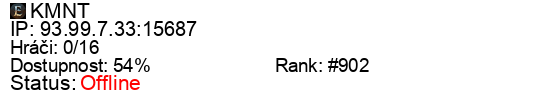 Server status banner