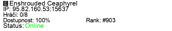 Server status banner
