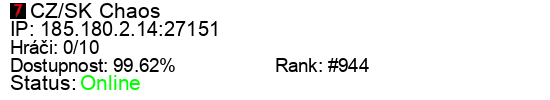 Server status banner