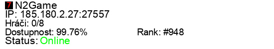 Server status banner