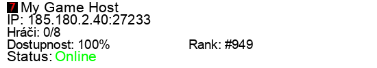 Server status banner