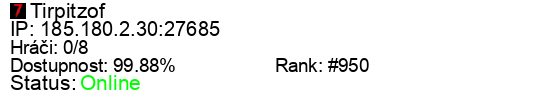Server status banner