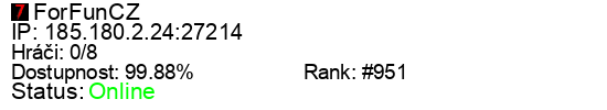 Server status banner