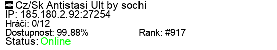Server status banner
