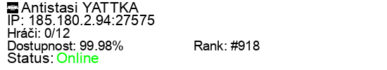 Server status banner