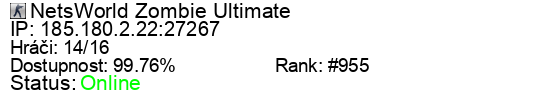 Server status banner