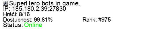 Server status banner
