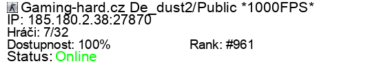 Server status banner