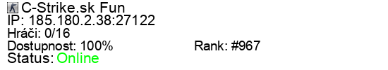 Server status banner