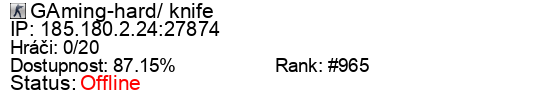 Server status banner