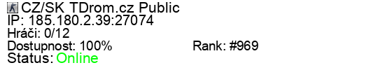 Server status banner