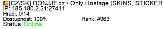 Server status banner