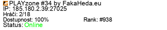 Server status banner