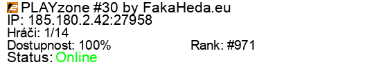 Server status banner