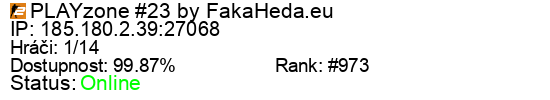 Server status banner