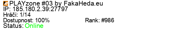Server status banner