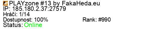 Server status banner