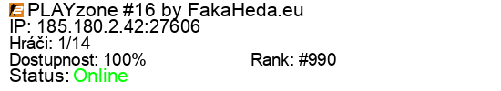 Server status banner