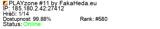 Server status banner