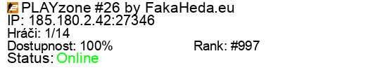 Server status banner