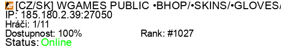 Server status banner
