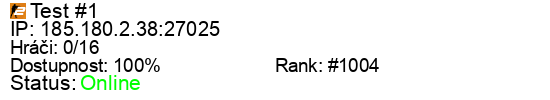 Server status banner