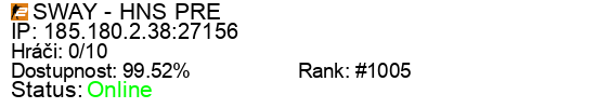 Server status banner