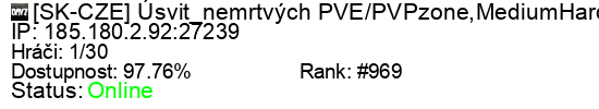 Server status banner