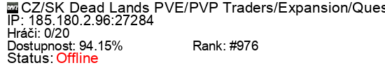 Server status banner