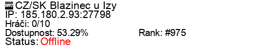 Server status banner