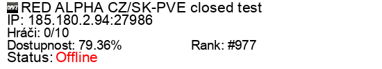 Server status banner