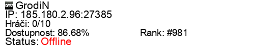 Server status banner