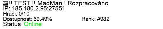 Server status banner