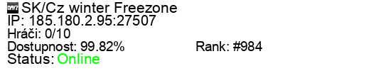Server status banner