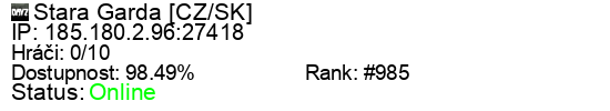 Server status banner
