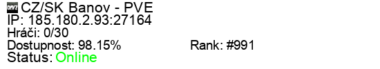 Server status banner