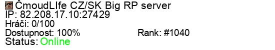 Server status banner