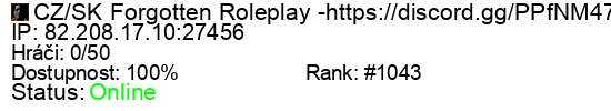 Server status banner