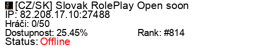 Server status banner