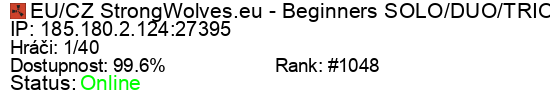Server status banner