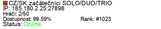 Server status banner