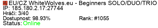 Server status banner