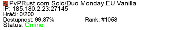 Server status banner