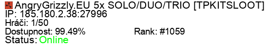 Server status banner
