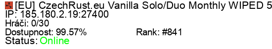 Server status banner